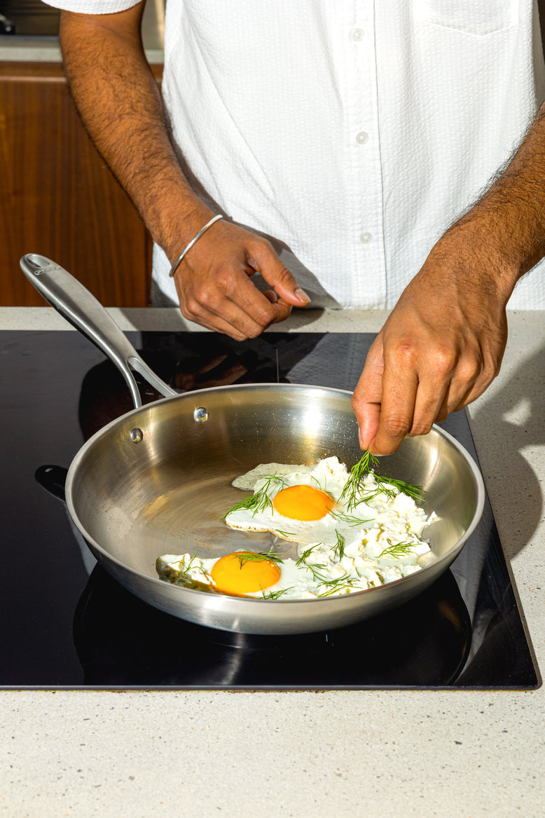 How to cook using stainless steel pans?
