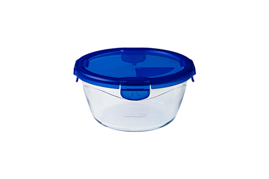 Cook&Go - Round glass storage container with waterproof lid