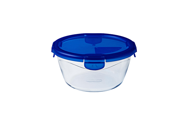 Cook&Go - Round glass storage container with waterproof lid
