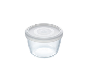 Round storage box, storage box with lid, round storage box with lid, air fryer dish, round glass dish, glass storage box