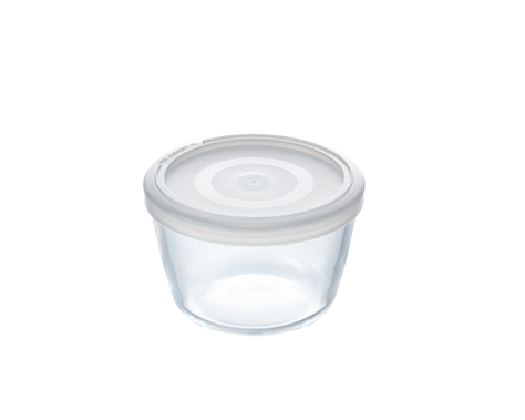 Round storage box, storage box with lid, round storage box with lid, air fryer dish, round glass dish, glass storage box