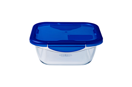 Square glass dish with waterproof lid - Cook & Go