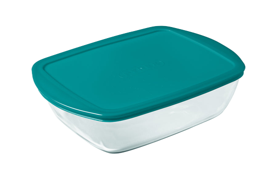 Cook & Store - Rectangular glass dish with lid compatible air fryer
