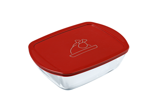 Cook & Store - Rectangular dish with red lid - special meat
