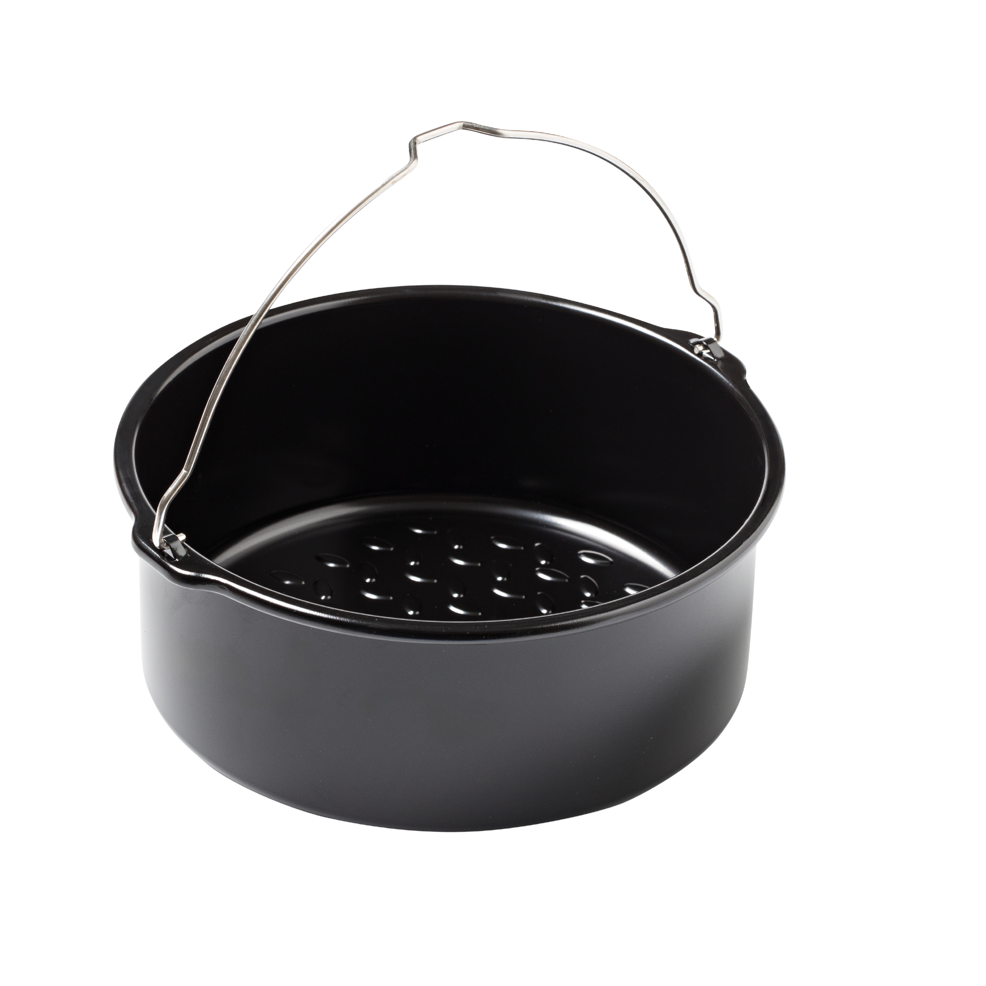 Round air fryer metal dish
