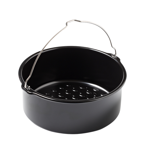 Round air fryer metal dish