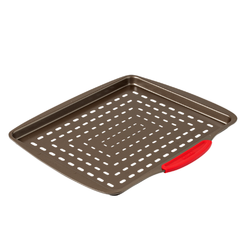 Metal pizza tray with silicone handle - asimetriA