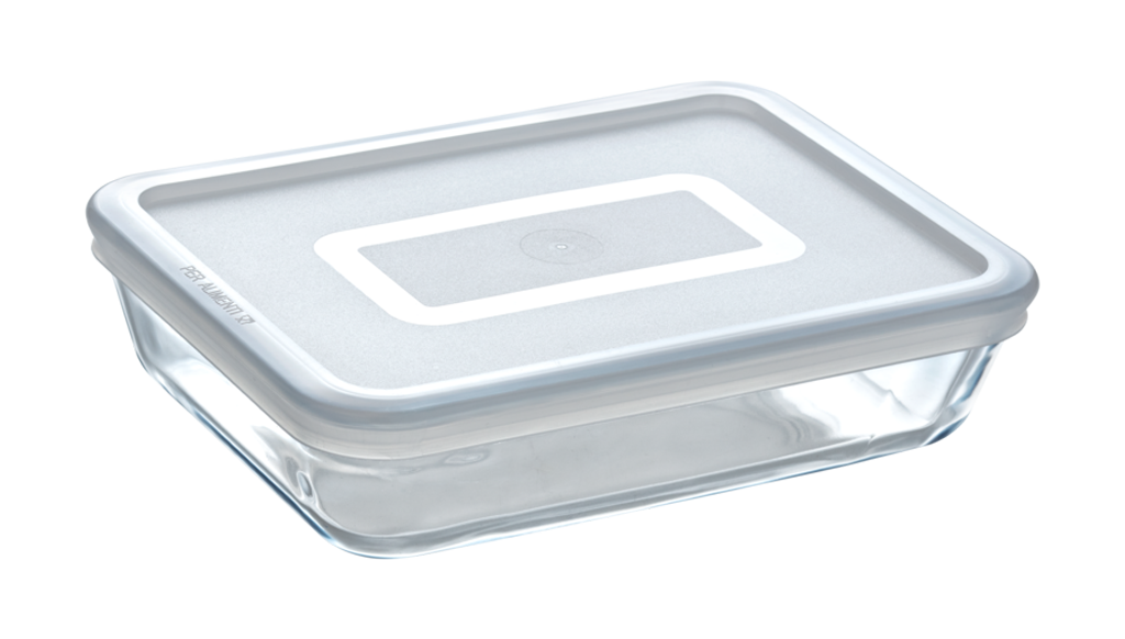 Food storage box with lid, borosilicate glass, ultra resistant