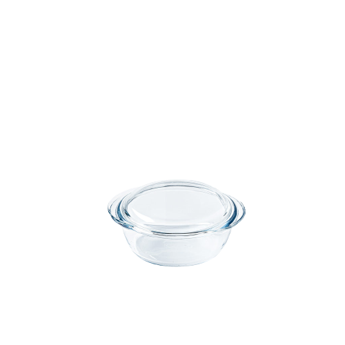 Multi-purpose round glass casserole dish - 4 IN 1 range