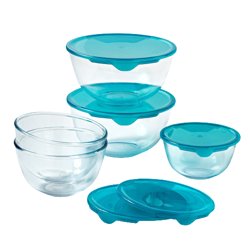Set of 5 bowls with lid