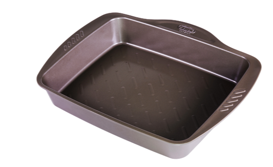 Rectangular metal oven dish with easy grip - asimetriA