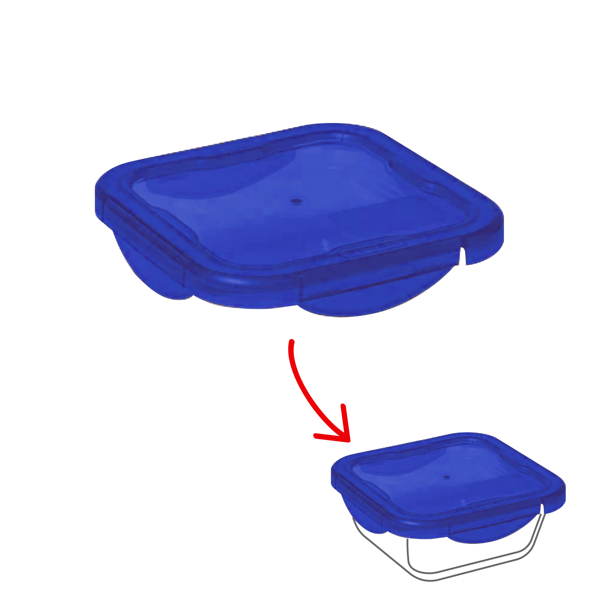 Cook&Go - Square replacement lid