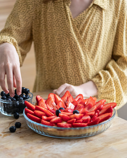 Baking glass set - flan dish 28cm & cake dish 26 cm