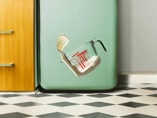 Glass measuring jug