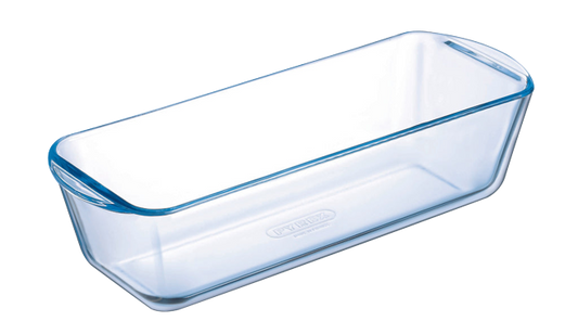cake tin, apfelstrudel tin, glass cake tin , pyrex, borosilicate glass, loaf tin