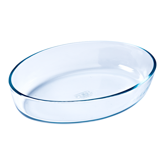 Oval glass oven dish