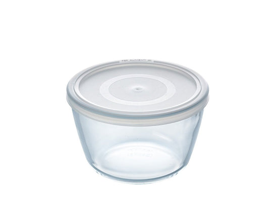 Cook & Freeze Set of 3 Glass Round dishes with plastic lids