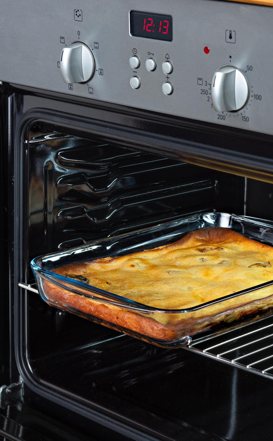 Rectangular glass family oven dish with lid for 6/8 people - Cook&Store