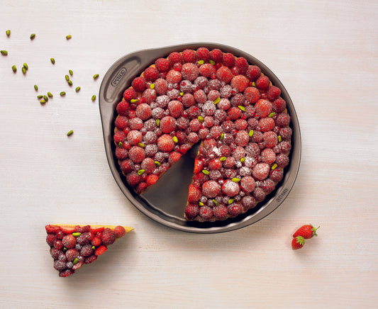 Metal tart tin with easy grip - asimetriA