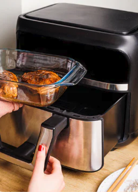 Can you put a dish in an Air Fryer?