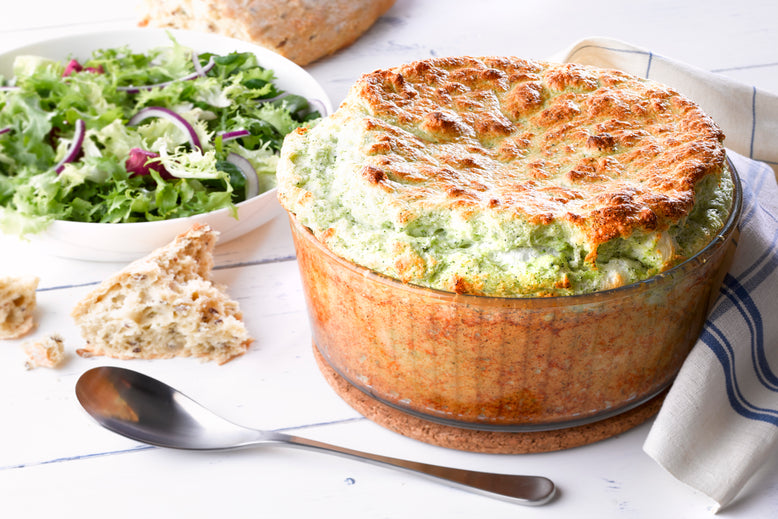 Broccoli and Cheddar Souffle