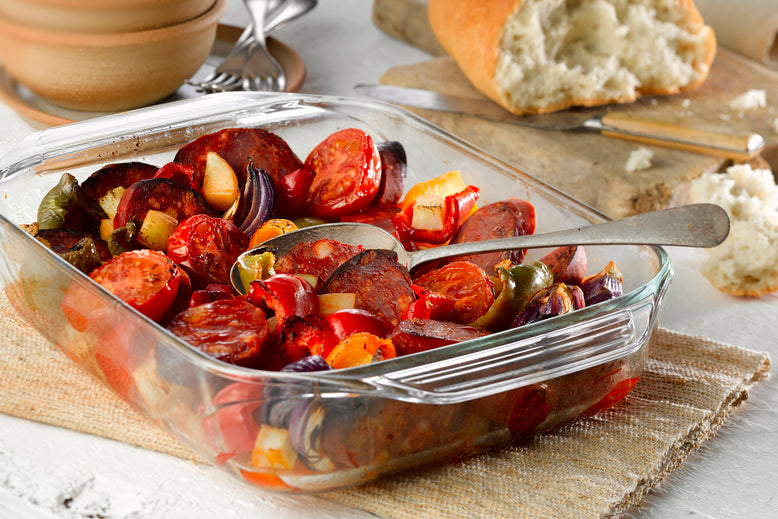 Roasted Vegetables with Chorizo Sausage