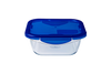 Square glass dish with waterproof lid - Cook & Go