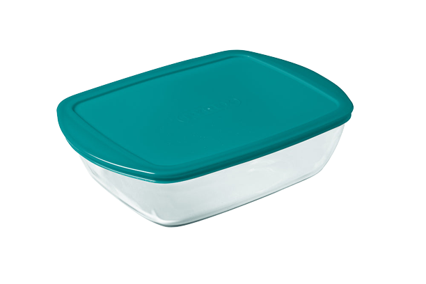 Cook & Store - Rectangular glass dish with lid compatible air fryer