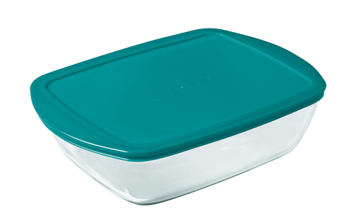 Cook & Store - Rectangular glass dish with lid compatible air fryer