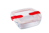 Square glass dish with steam valve lid - Cook & Heat