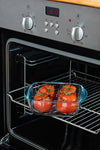 Square glass dish with steam valve lid - Cook & Heat