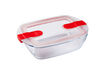 Rectangular glass dish with steam valve lid - Cook & Heat