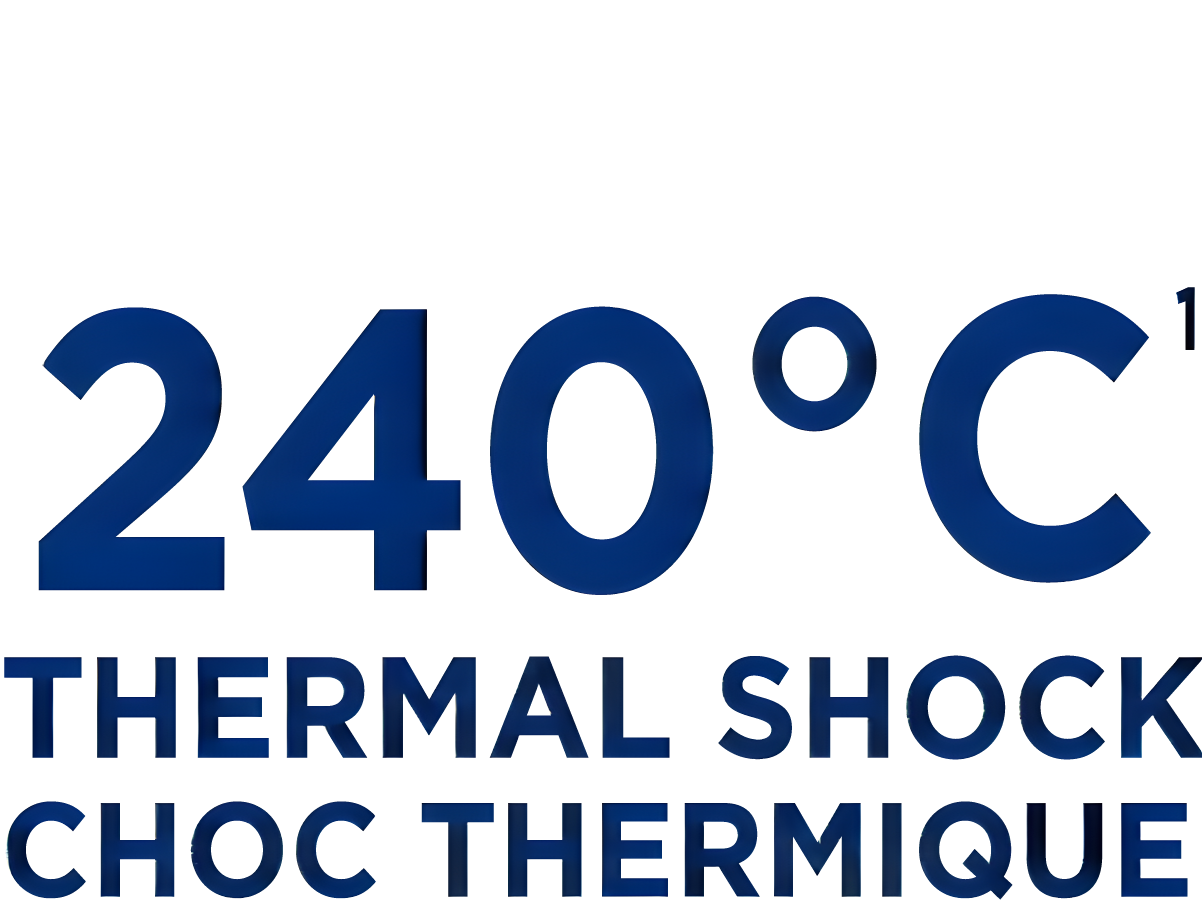 Strong thermal shock resistance