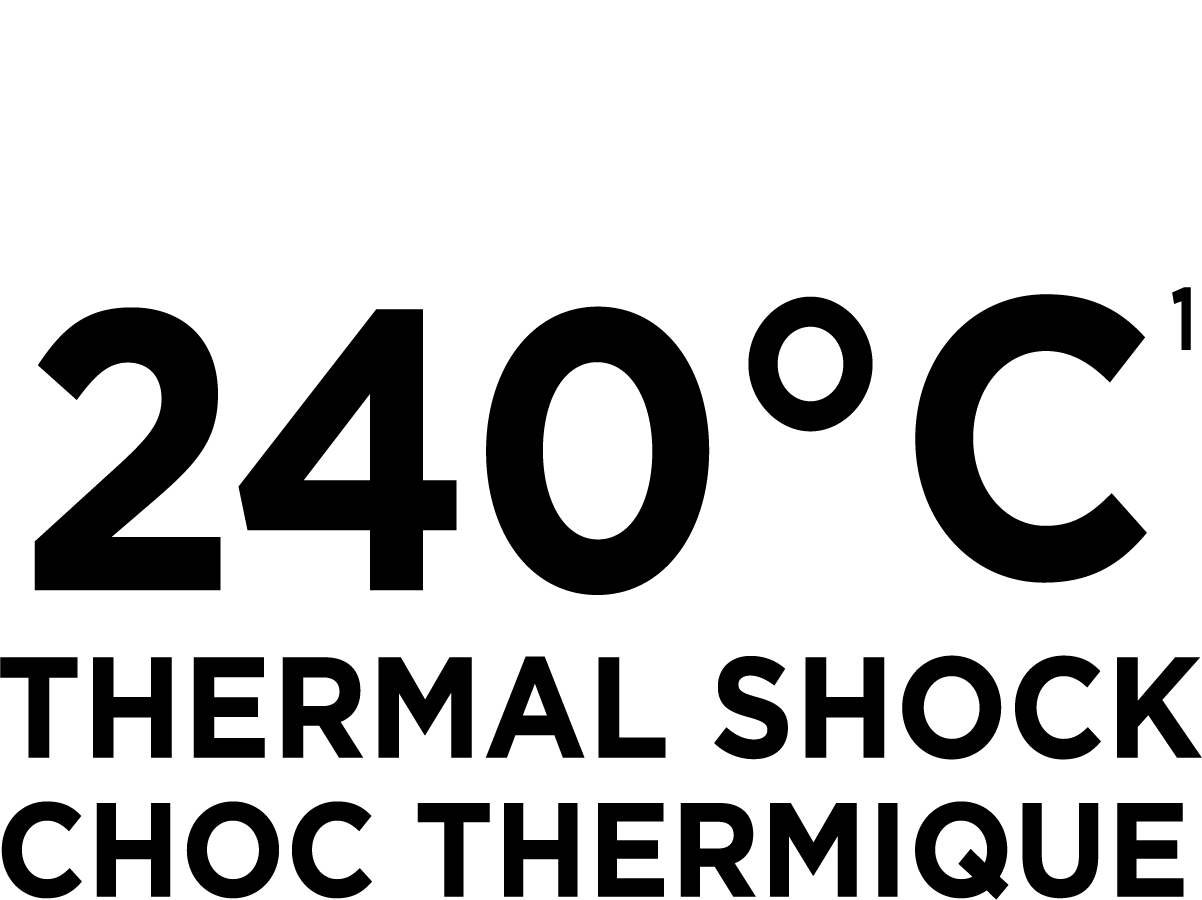 Strong thermal shock resistance