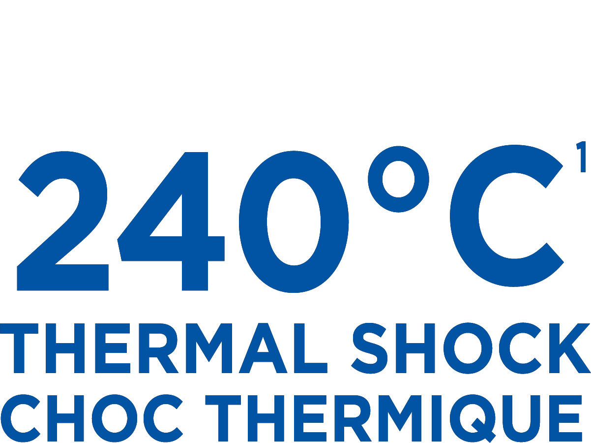 Strong thermal shock resistance