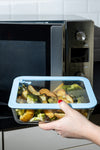 Set of 2 rectangular food storage containers with glass lid - Vision