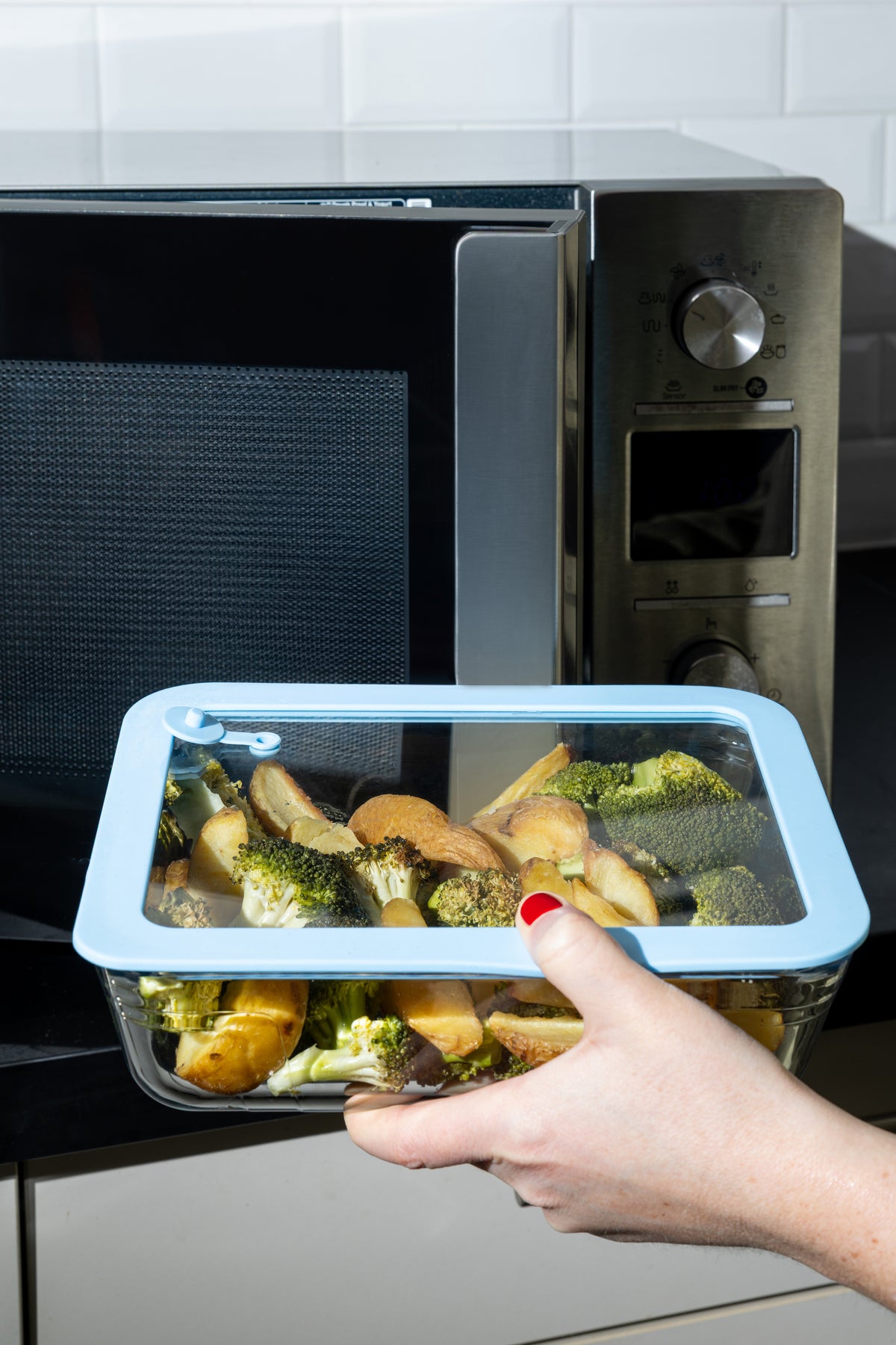 Set of 2 rectangular food storage containers with glass lid - Vision