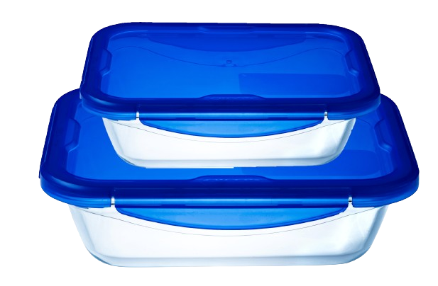 Cook&Go – Set of 2 leakproof rectangular storage containers