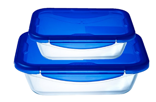 Cook&Go – Set of 2 leakproof rectangular storage containers