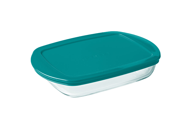 Cook & Store - Rectangular glass dish with lid compatible air fryer
