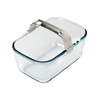 Glass airfryer dish with removable handle