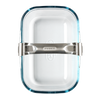 Glass airfryer dish with removable handle