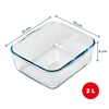 Glass airfryer dish with removable handle