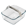 Glass airfryer dish with removable handle