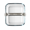 Glass airfryer dish with removable handle