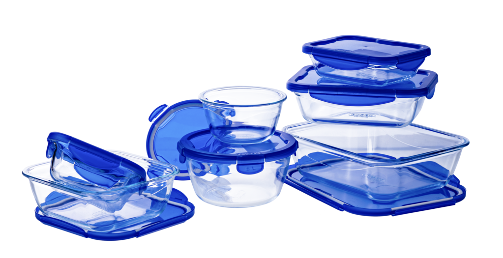 Cook & Go - Set of 7 glass storage dishes with leak-proof lid