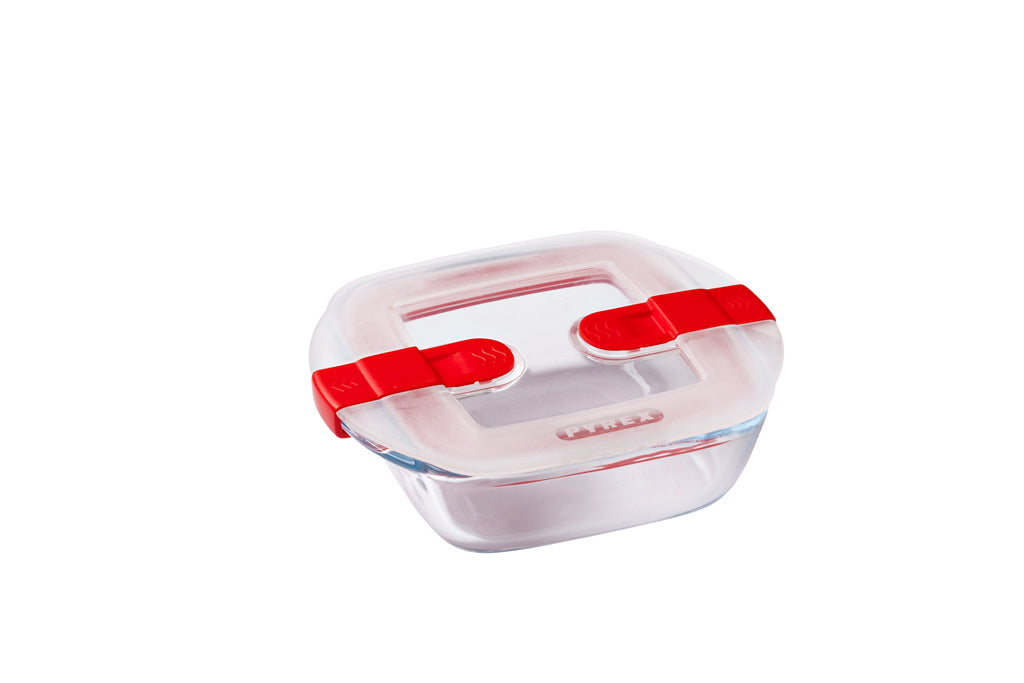 Cook&Heat - Lot de 5 boites de conservation en verre avec Lid à valves vapeur
