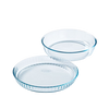 Baking glass set - flan dish 28cm & tart dish 28 cm