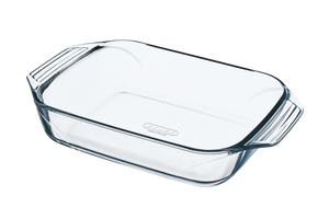 Rectangular glass oven dish