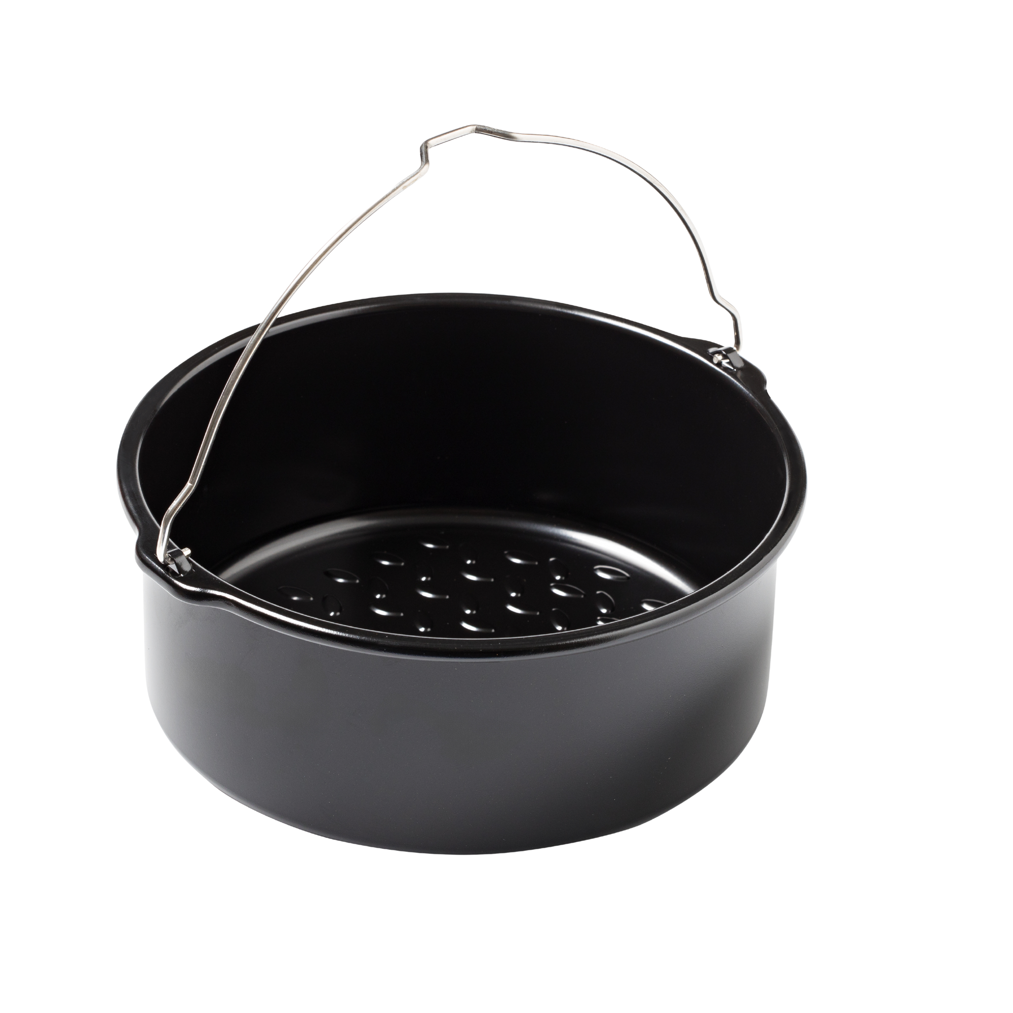 Round air fryer metal dish